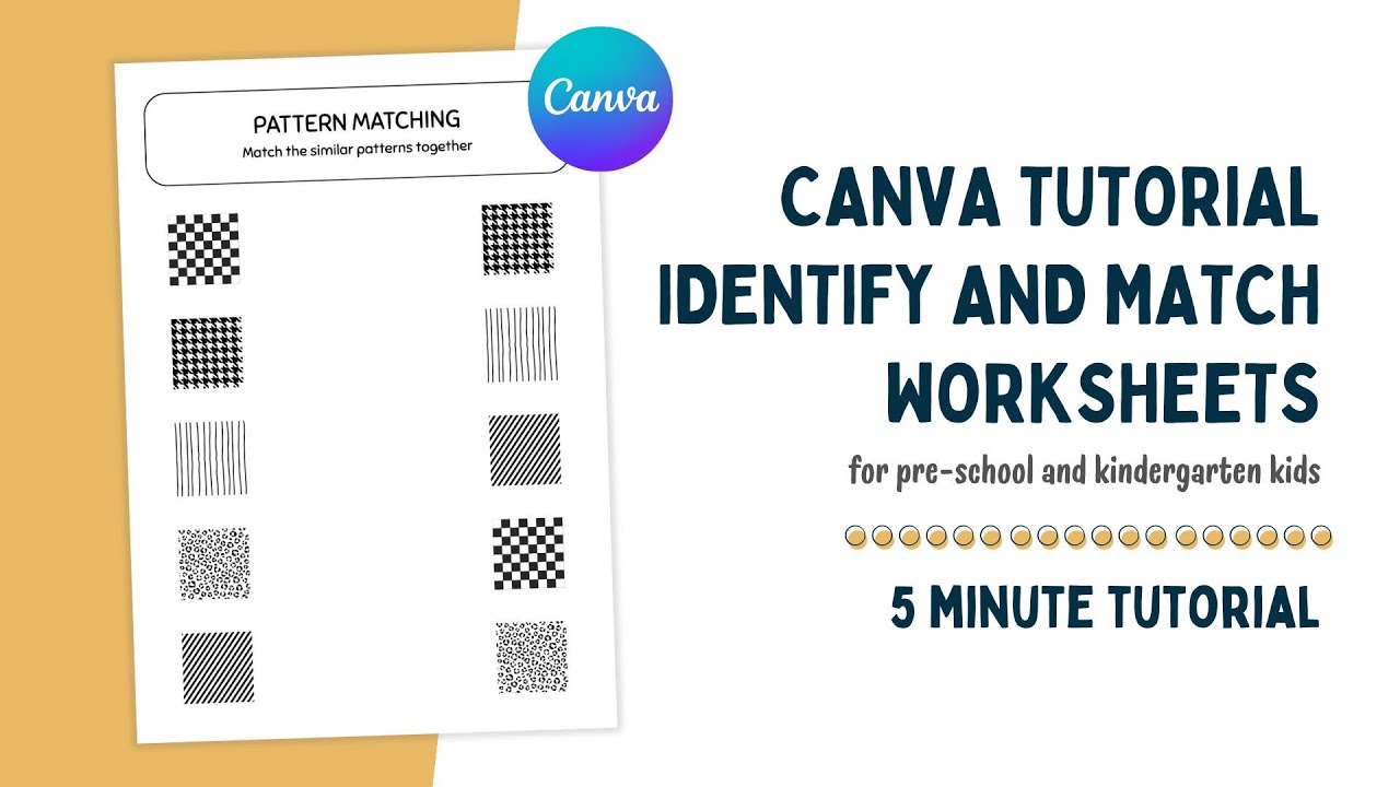 Create Identify & Match Worksheets | Canva Tutorial for Preschool & Kindergarten Teachers & Parents