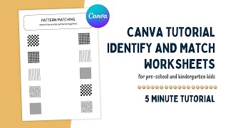 Create Identify & Match Worksheets | Canva Tutorial for Preschool & Kindergarten Teachers & Parents screenshot 5