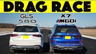 2024 BMW X7 M60i vs  2024 Mercedes Benz GLS580 AMG: A Surprisingly Close Drag Race.