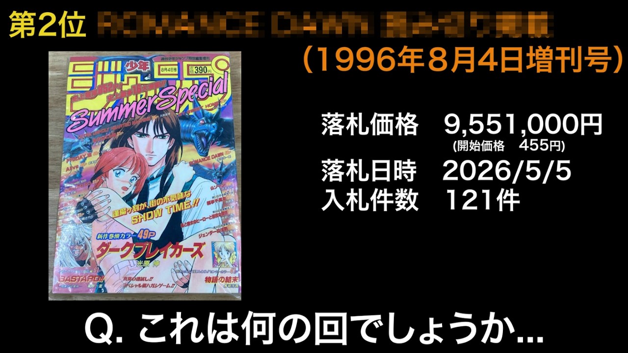 衝撃】少年ジャンプ高額落札ランキング - YouTube