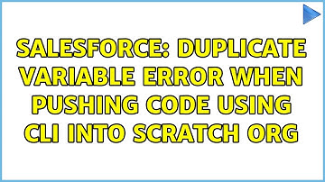 Salesforce: Duplicate variable error when pushing code using CLI into scratch org