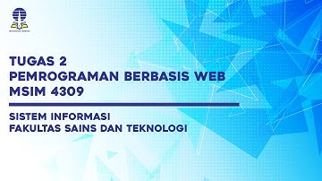 Tugas 2 - MSIM4309 Pemrograman Berbasis Web