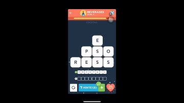 WORDBRAIN 2: Word Professor Beverages Level 1-5 Answers Walkthrough