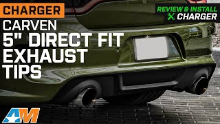 2015-2022 Charger Carven Exhaust 5-Inch Polished Direct Fit Exhaust Tips Review & Install