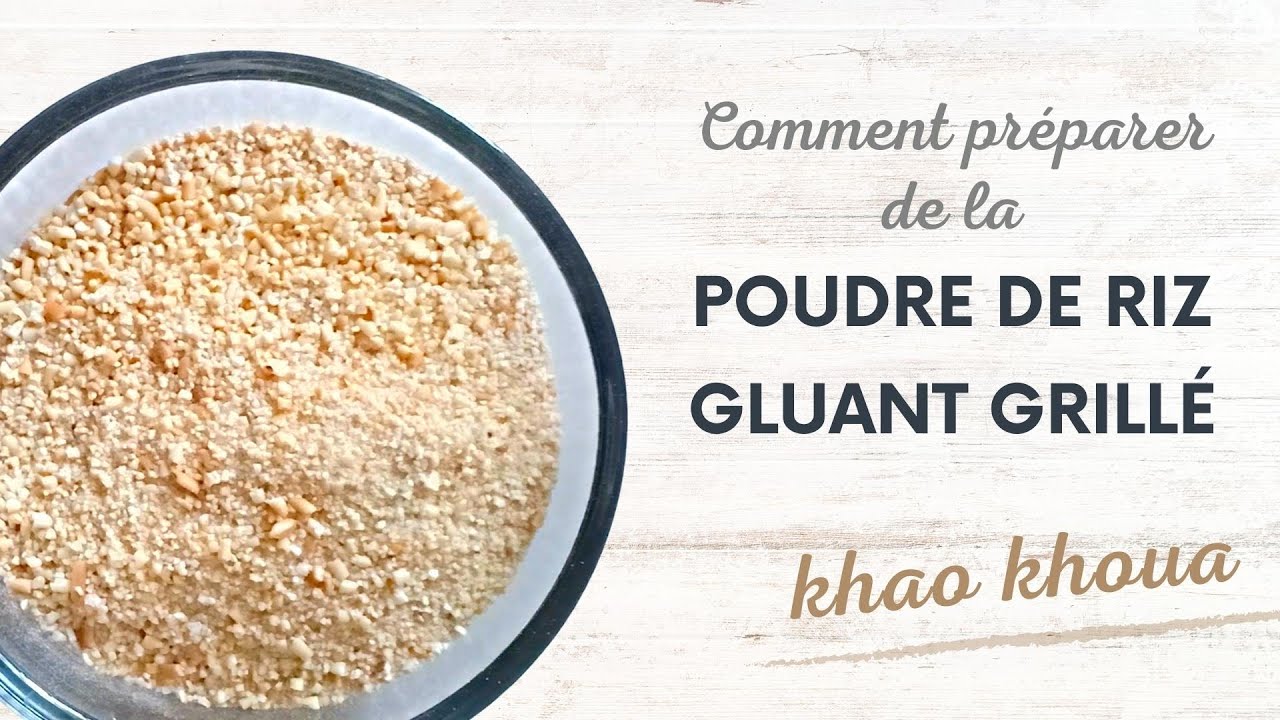 Comment préparer de la poudre de riz gluant grillé - YouTube