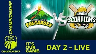 🔴LIVE Windward vs Jamaica - Day 2 | West Indies Championship | Friday 6th March 2020