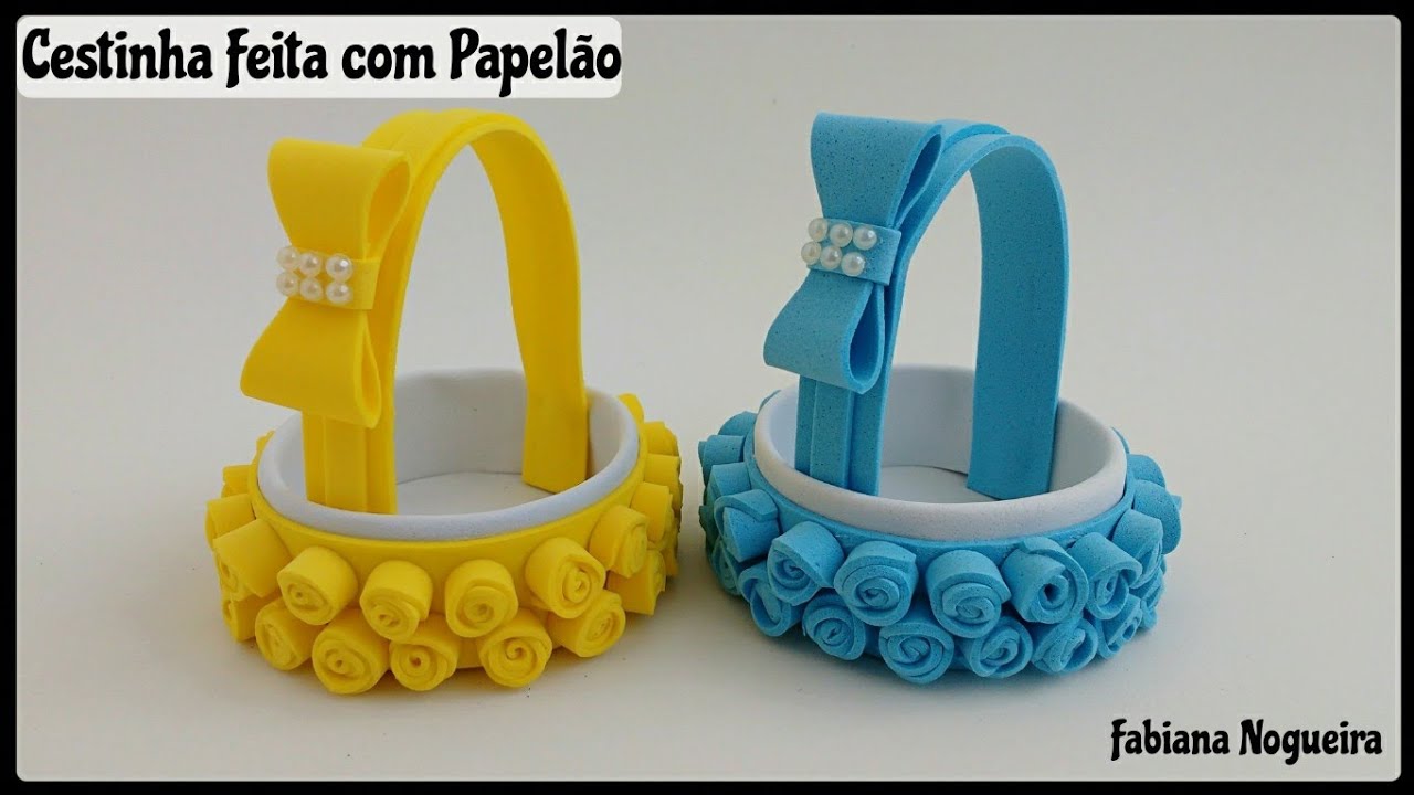 Cestinha Feita com Papelão e EVA 💖 / Mini Cesta 💞