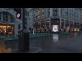 4K POV Rainy Morning Stroll: West End London Streets & Wet Pavements