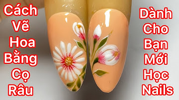 Cách vẽ hoa nhanh đơn giản bằng cọ râu