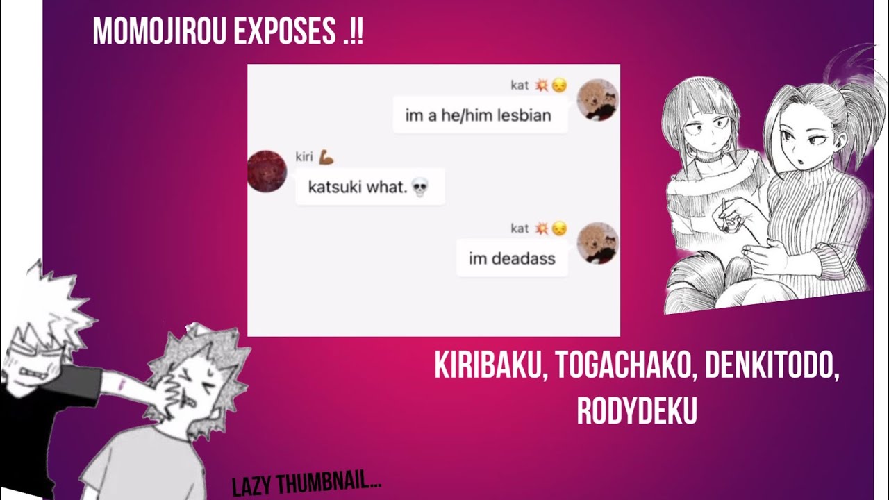 momo & jirou expose tiktoks ???? | exposing everyones tiktoks part 2!! | ships in desc| charm🎀.!!