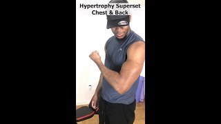 Chest and Back Hypertrophy Superset | At Home Dumbbell/Barbell Workout #shorts