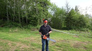 20 inch gas chainsaw with Oregon bar and chain