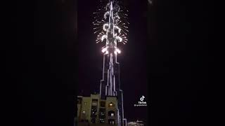 احتفال السنة الجديدة على برج خليفة