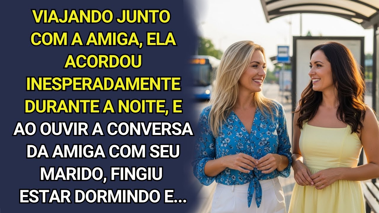 Na viagem com a amiga, fingiu dormir e ouviu a amiga e o marido tramarem algo cruel...