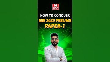 UPSC ESE 2025 GS Prep | 1 Minute Strategy for ESE Prelims Paper 1 Exam | MADE EASY | Success #shorts