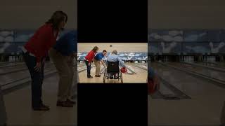 Grandma Bowls a Strike??? #youtubeshorts #bowling #wheelchair