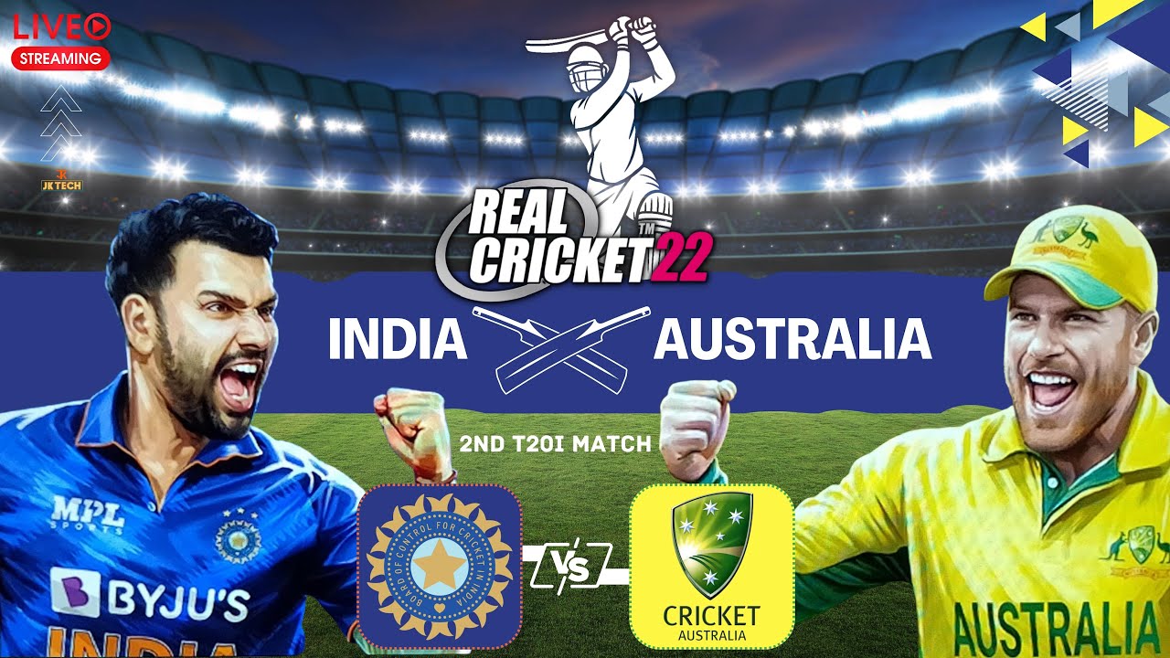 India vs Australia 2nd T20 Match 2022 Real Cricket 22 Live Streaming