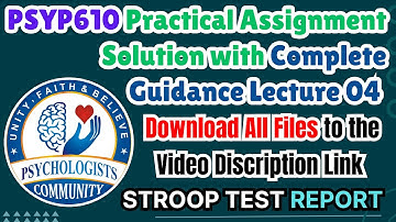 Lecture 04: SNST Practical Assignment Solution - Stroop Test | All Files With Manual Solution