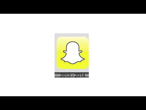 Evolution of snapchat logo