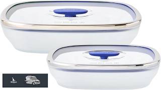 Anyday 4 Piece Square Microwave Cookware & Glass Food Storage Set with Glass
