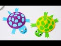 Tortue en papier 3d  jouets en papier en mouvement