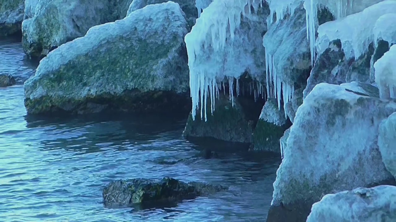 Февраль Каспийское море (Махачкала) - YouTube