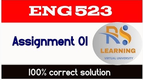 Eng 523 Assigmnt 1 solution 2024 #eng523assignment1solution2024