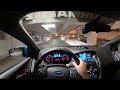 Ford Performance Modified Focus RS - POV Night Drive (Binaural Audio)