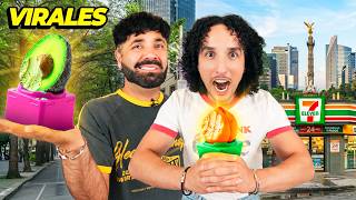 PROBANDO LA COMIDA + VIRAL DEL MOMENTO, paleta en forma de 🍑, pizza de insectos, torta gigante! 🐷