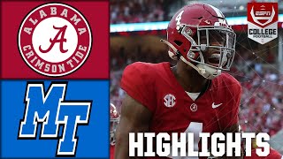 Middle Tennessee Blue Raiders vs. Alabama Crimson Tide | Full Game Highlights