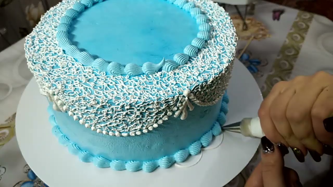 Обмазка и выравнивание торта БЗК!#Тортдлямальчиканаденьрождения!