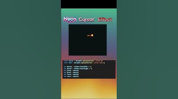 Neon Cursor Effect  #html #css #reactjs #javascript #cssanimation #html5  #csstricks #programmer