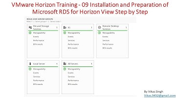 VMware Horizon Training | 09 - Installation and Preparation of Microsoft RDS for Horizon View