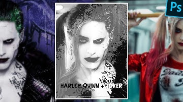Harley Quinn + Joker Poster Edit in Photoshop