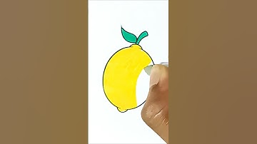 how to draw a lemon step by step #lemon #drawing #shorts