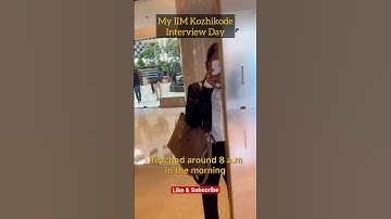 My IIM Kozhikode Interview Experience! #new #youtubeshorts #india #iim #mba #motivation #cat
