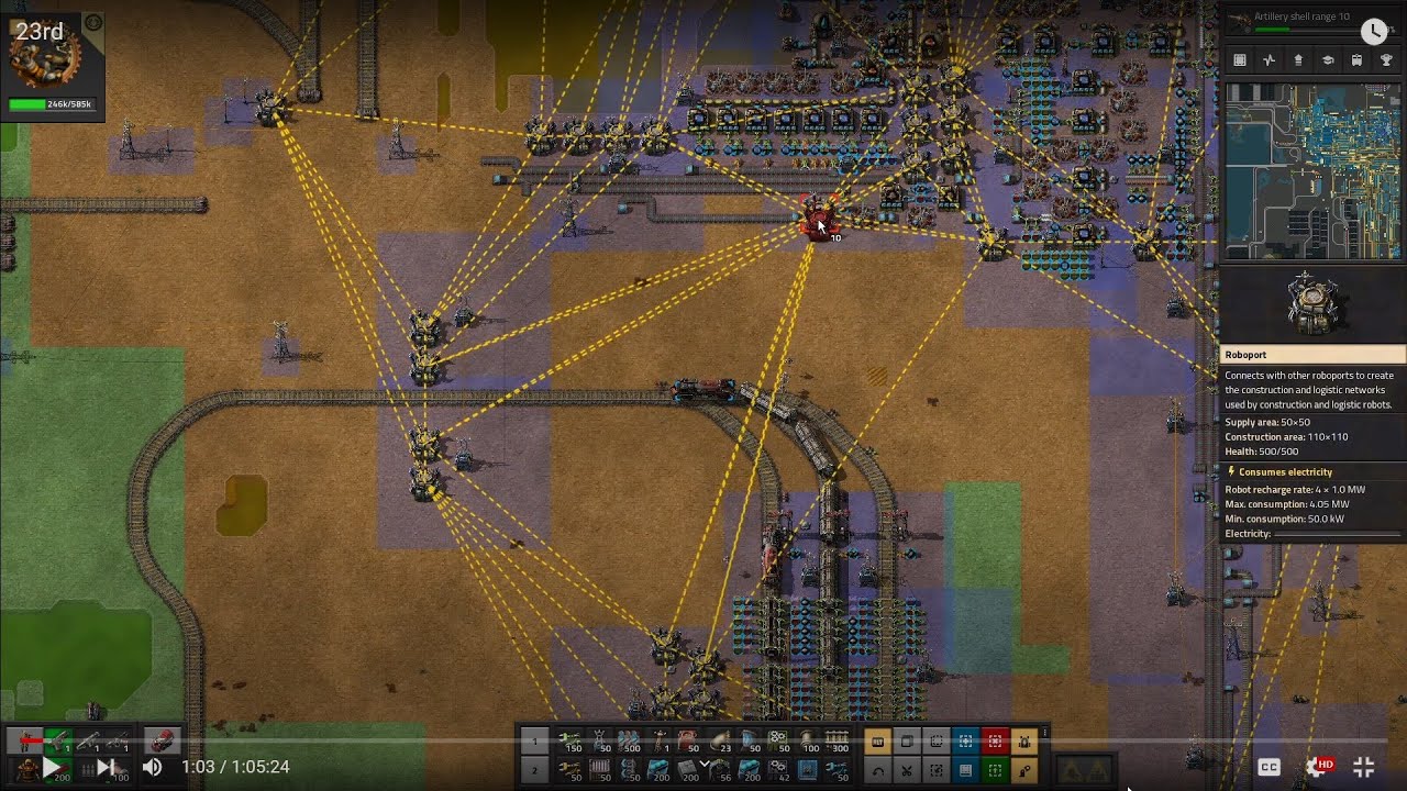 #23 Mega Factorio Train Station for the Megabase of Chaos - YouTube