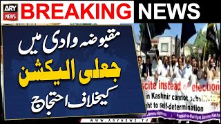 Protest against fake election in occupied Kashmir
