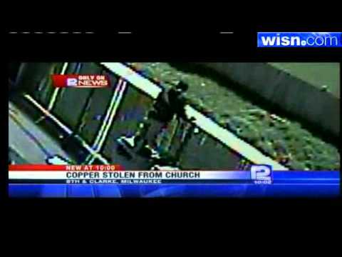Man Caught On Tape Stealing Copper From Church - YouTube