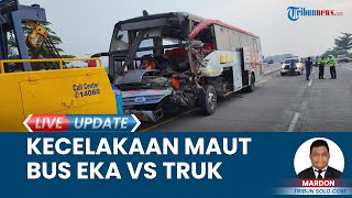 Kecelakaan Maut Bus Eka Vs Truk di Tol Solo-Ngawi Kebakkramat akibatkan 1 Penumpang Tewas