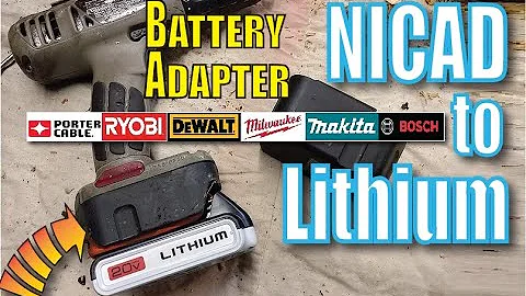 Battery adapter Cordless Tools Lithium Nicad DeWALT Milwaukee Ryobi Craftsman Harbor Freight