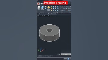 Autocad practice mechanical | AutoCad Drawing | Autocad 3d tutorial for beginners | #shorts