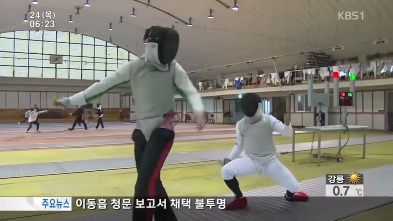funny thing in fencing competition