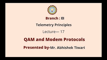 Telemetry Principles | Modem Protocol & QAM | AKTU Digital Education