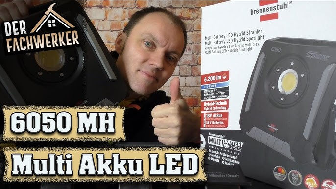 Praxistest 30W / 3000lm LED Akku Baustrahler RUFUS 3010MA Brennenstuhl  Bluetooth Powerbank - YouTube