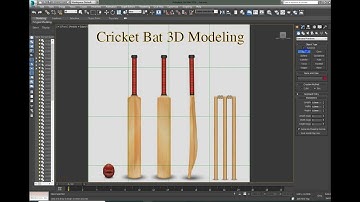 Cricket Bat Modeling in 3ds max tutorial / Cricket Player Bat 3D Model, Cricket Bat