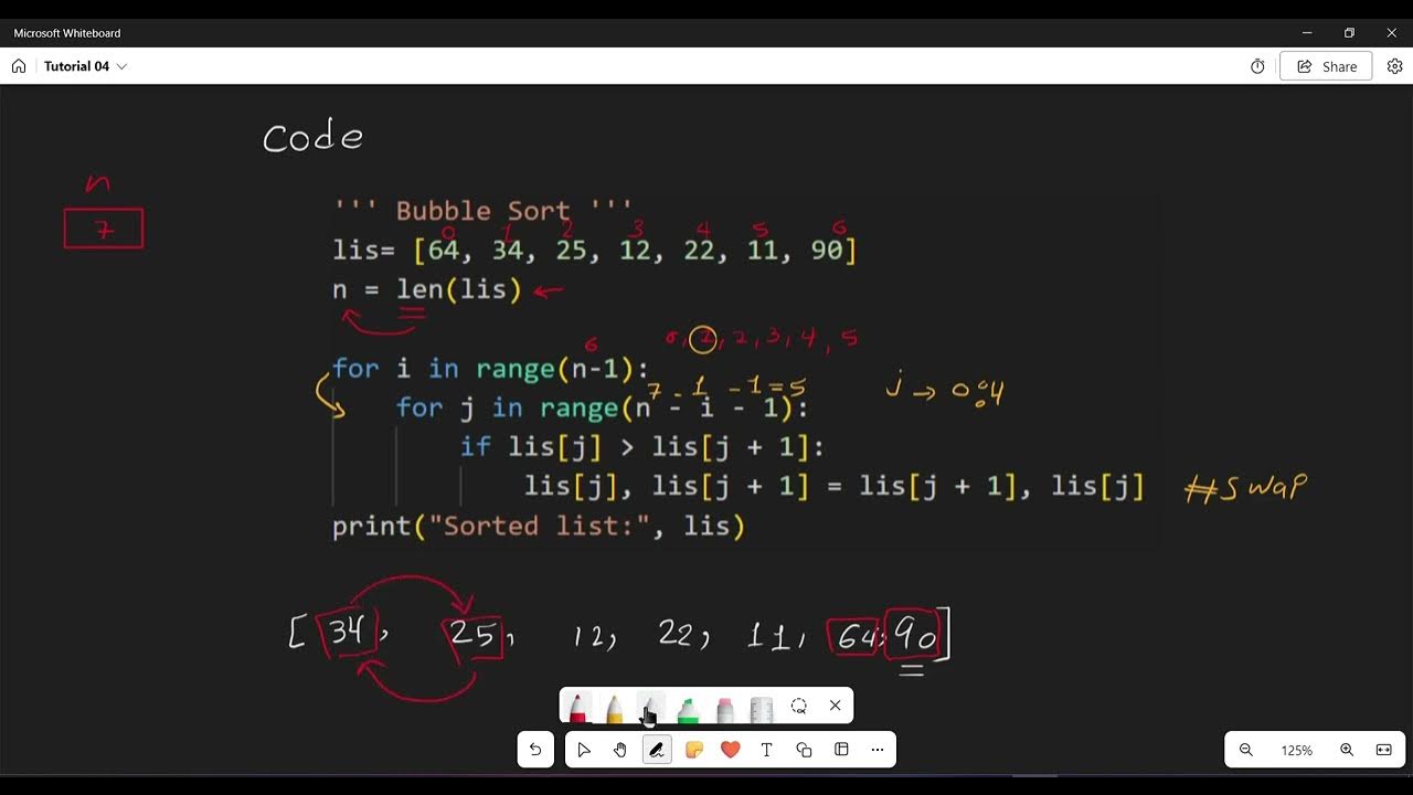 Tutorial 04: How to trace an algorithm? Bubble Sort & Most Repeated ...