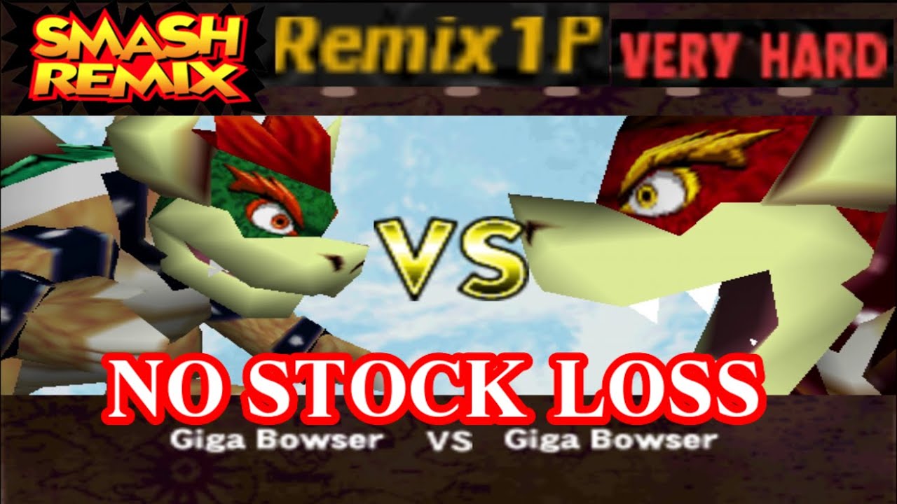 Smash Remix - Classic Mode Remix 1P Gameplay with Giga Bowser (VERY HARD) No stock loss