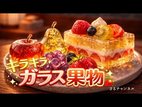 さるチャンネル　番外編｢ガラスの果物｣Glass Fruits | ASMR　asmr / satisfying / glass cutting