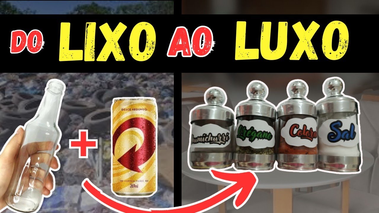 Como Fazer porta Temperos com latinhas e Garrafas de cerveja 